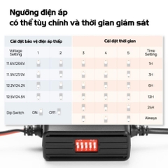 70mai OBD-II Hardwire Kit kích hoạt chế độ trông xe 24h an toàn cho camera hành trình 70mai