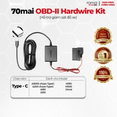 70mai OBD-II Hardwire Kit kích hoạt chế độ trông xe 24h an toàn cho camera hành trình 70mai