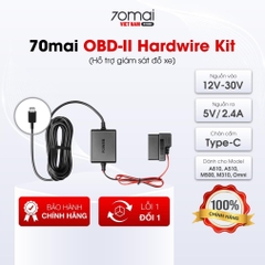 70mai OBD-II Hardwire Kit kích hoạt chế độ trông xe 24h an toàn cho camera hành trình 70mai