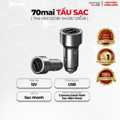 Cổng tẩu sạc USB 70mai xe hơi qua tẩu 2 cổng usb