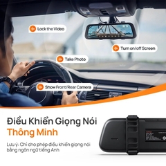 Camera hành trình gương 70mai S500 3K HDR, ghi hình 2 mắt trước sau siêu nét, giám sát đỗ xe 24h