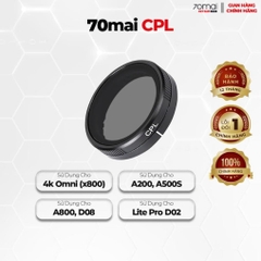 Bộ Lọc Phân Cực 70mai CPL Sử Dụng Cho Camera Hành Trình 4K Omni X800, A200, A500s, A510 và A800s