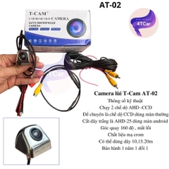 Camera lùi ô tô CHÍNH HÃNG TIFO AT-02 AHD - CCD dành cho màn android  và màn zin độ nét cao