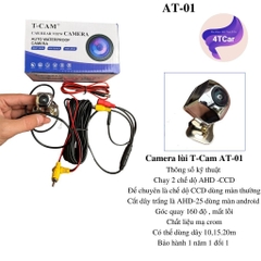 Camera lùi ô tô CHÍNH HÃNG TIFO AT-02 AHD - CCD dành cho màn android  và màn zin độ nét cao