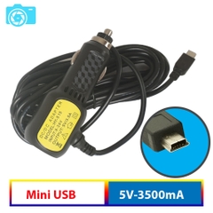 Tẩu cấp nguồn cho camera hành trình 12V 24V 36V, dài 3.5m, chân cắm dẹt, chân cắm vuông, 2 cổng USB sạc điện thoại
