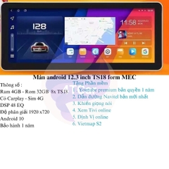 Màn Hình Android ô tô kích thước 12.3 inch Form MEC - Form BMW cấu hình 4-32GB 8x chạy sim 4G