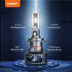 [BH 2 năm] bóng đèn led xe tải, xe đầu kéo 24V chính hãng BORNA