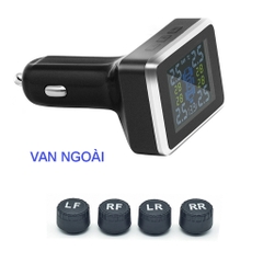 Cảm Biến Áp Suất Lốp Ô Tô, Cảm Biến Áp Suất Lốp Van Ngoài / Van Trong TPMS - Màn Hình sử dụng điện cắm chân tẩu