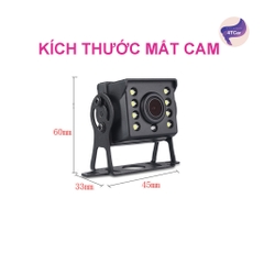 Bộ màn 7 inch kẹp gương, camera lùi xe tải 12-24V, dây 15m lắp cho xe công trình , ô tô, máy xúc, MCXT03 nguồn cắm tẩu