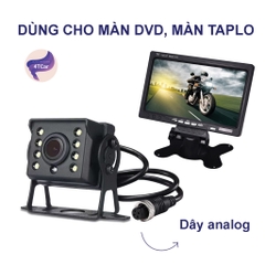 Camera Lùi Xe Tải Xe Khách Xe Bus 9V-36V Hồng Ngoại CCD Dây Tín Hiệu Dài 10m,15m,20m có đèn LED hồng ngoại trợ sáng