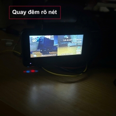Camera hành trình ô tô trước sau cao cấp, hình ảnh chất lượng cao, kết nối wifi điện thoại, có màn hình hiển thị.