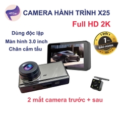 Camera hành trình 2 mắt trước sau, độ nét full HD 2K