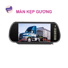 Bộ màn 7 inch kẹp gương, camera lùi xe tải 12-24V, dây 15m lắp cho xe công trình , ô tô, máy xúc, MCXT03 nguồn cắm tẩu