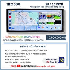 Màn hình Android TIFO S300 2K - Công nghệ mới cho xe hơi