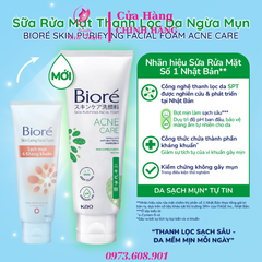 Sữa rửa mặt BIORE Thanh Lọc Da – Ngừa Mụn 100g