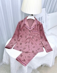 Y615B Nhung tuyết tay dài HỒNG con thỏ cổ PJM