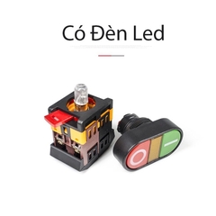 Công Tắc Nhấn Đôi APBB-AS-22N On-Off Có Đèn 220VAC