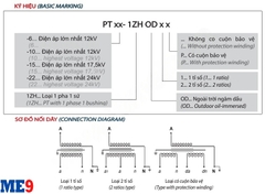 Biến điện áp 6kV ngâm dầu ngoài trời Emic