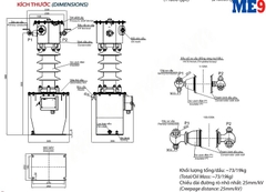 Biến dòng 10kV ngâm dầu ngoài trời 1 cuộn thứ cấp Emic