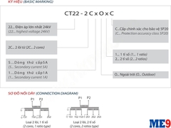 Biến dòng 22kV ngoài trời 2 cuộn thứ cấp Emic