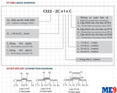 Biến dòng 22kV trong nhà 2 cuộn thứ cấp 5P20-15VA Emic