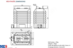 Biến dòng 35kV trong nhà 3 cuộn thứ cấp 5P20 Emic