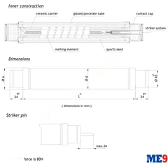 Cầu chì ống trung thế EFO 24kV 50A