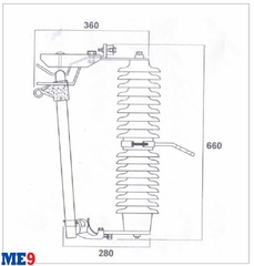 Cầu chì tự rơi 35kV sứ gốm