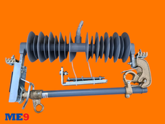 Cầu chì tự rơi 35kV sứ polyme