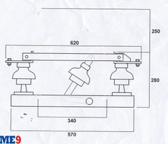 Cầu dao cách ly 15kV chém đứng ngoài trời