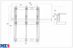 Cầu dao cách ly 24kV chém đứng trong nhà liền chì
