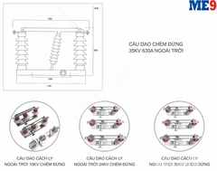 Cầu dao cách ly ngoài trời chém đứng