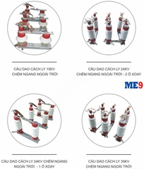 Cầu dao cách ly ngoài trời chém ngang