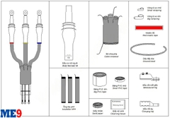 Đầu cáp co nguội 3 pha 35 (36) kV ngoài trời hãng Raychem