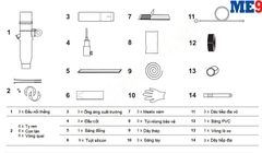 Đầu cáp nối thẳng (Straight) Raychem 24kV 250A RSSS 52XX