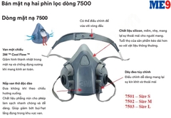 Mặt nạ nửa mặt 3M 7501 7502 7503