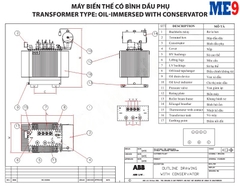 Máy biến áp dầu có bình dầu phụ ABB 35kV