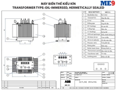 Máy biến áp dầu kiểu kín ABB 35kV