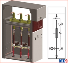 Tủ cầu dao phụ tải kèm chì bảo vệ máy biến áp mã YSF-YST
