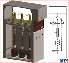 Tủ đo lường điện áp với cầu dao phụ tải BME-03