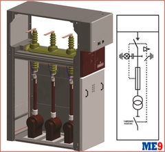 Tủ đo lường điện áp với cầu dao phụ tải YGT