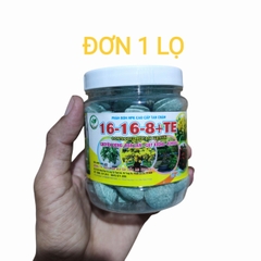 Phân tan chậm hạt bàng 35 viên NPK 16-16-8 dùng cho mọi cây trồng