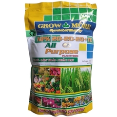 Phân Bón Lá NPK 20-20-20 +TE Grow More gói 1kg, chuyên dùng cho hoa phong lan và cây cảnh