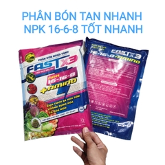Phân bón tan nhanh Fast x3 NPK 16.16.8 +Amino Phân Bón Ngựa Vàng - Siêu dưỡng rễ, Xanh lá, Phục hồi cây, đẹp hoa, đạt trái