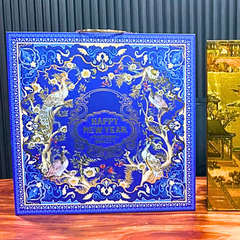 Hộp đựng quà tết cứng 36x36x10cm cao cấp -Khai Phúc Xanh/ Cung đình -  {{store}}