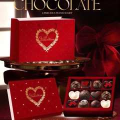 Set 5 Hộp giấy đựng socola Valentine 9v 12v – Hộp quà tặng người yêu sang trọng - {{store}}