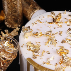 Lá Vàng Trang Trí Bánh 2g - Ăn Được, Topping Trang Trí Kem, Đồ Ăn, Dessert  {{store}}