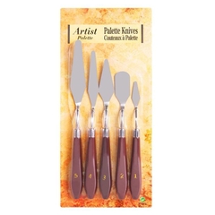Set 5 Dao Chà Láng Bánh Kem mini bằng cán gỗ - 156Mart