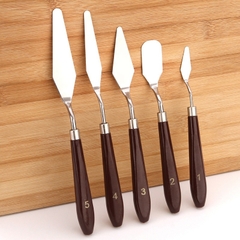 Set 5 Dao Chà Láng Bánh Kem mini bằng cán gỗ - 156Mart