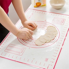 Mua 1 Tặng 2 - Thảm nhào và cây lăn bột silicone 45x60, thảm cán silicone nhà bếp